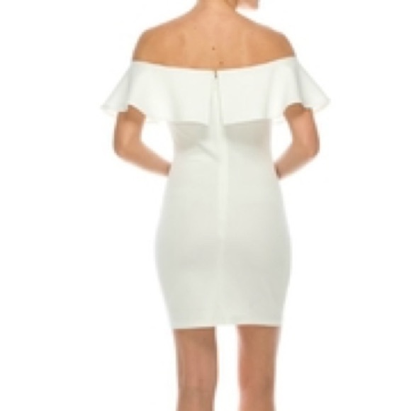 Sensemill Off the Shoulder Ruffle Bodycon Dress - Picture 3 of 8